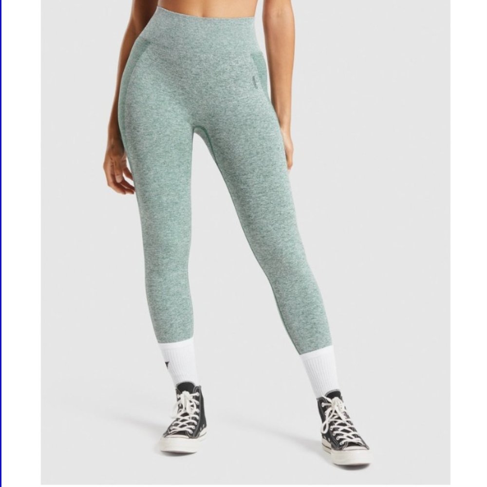 Gymshark High Waisted Green Leggings Size M